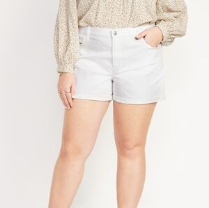 24 • Old Navy • Mid-Rise Wow White Jean Shorts